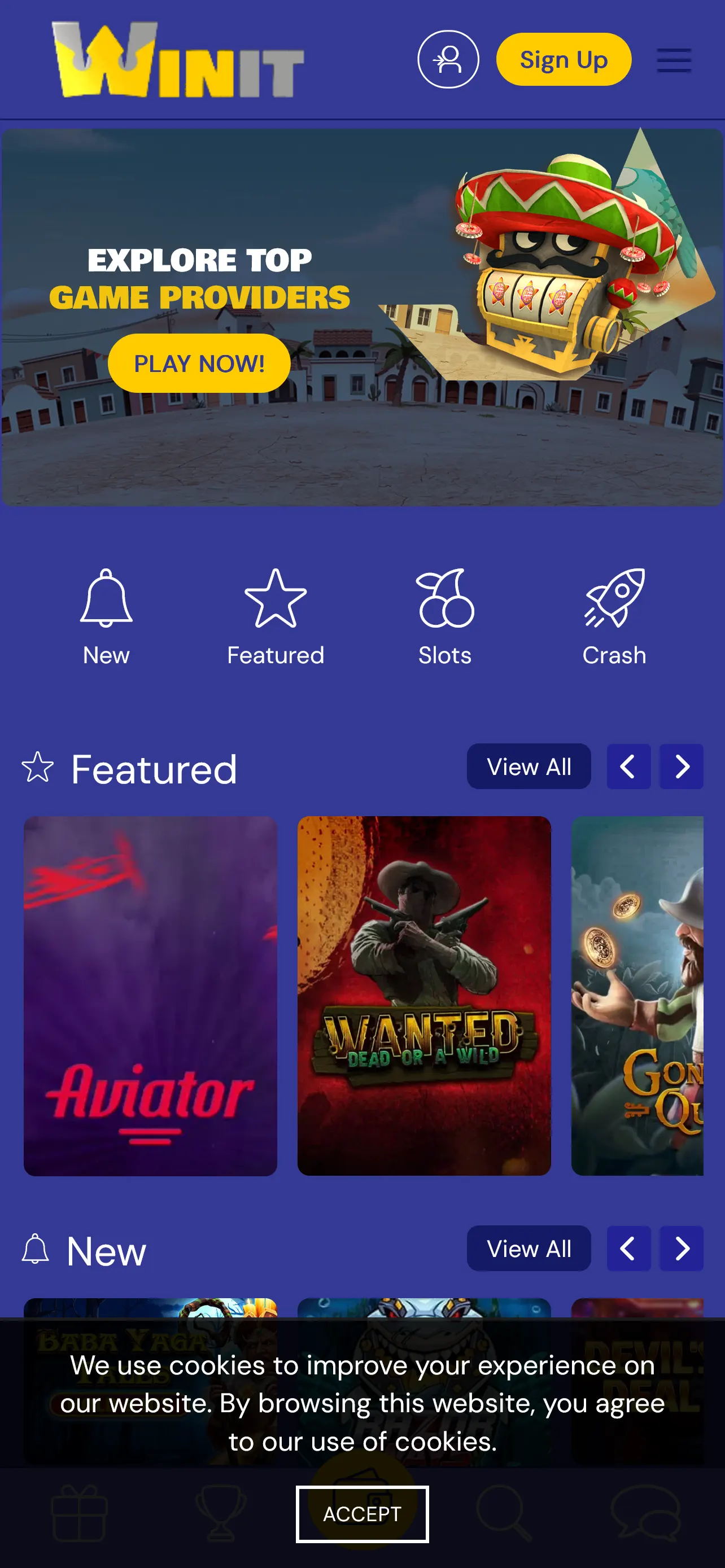 Winit Casino — mobile